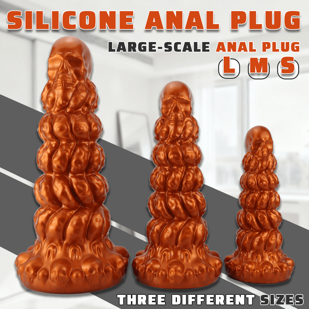 Bumpy Silicone Anal Tower Dildo with Graduated Rings and Suction Base - Tarisss Sex Toy Store
