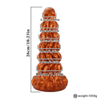 Bumpy Silicone Anal Tower Dildo with Graduated Rings and Suction Base - Tarisss Sex Toy Store