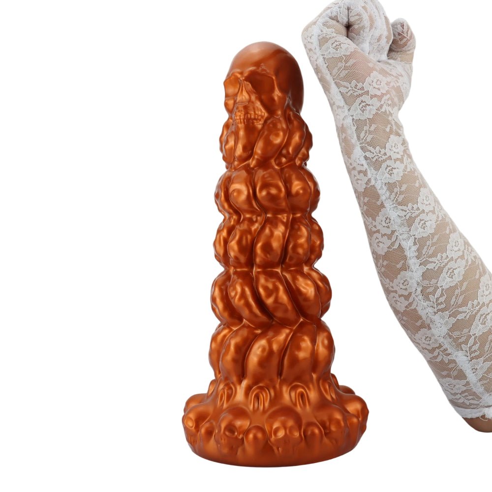 Bumpy Silicone Anal Tower Dildo with Graduated Rings and Suction Base - Tarisss Sex Toy Store