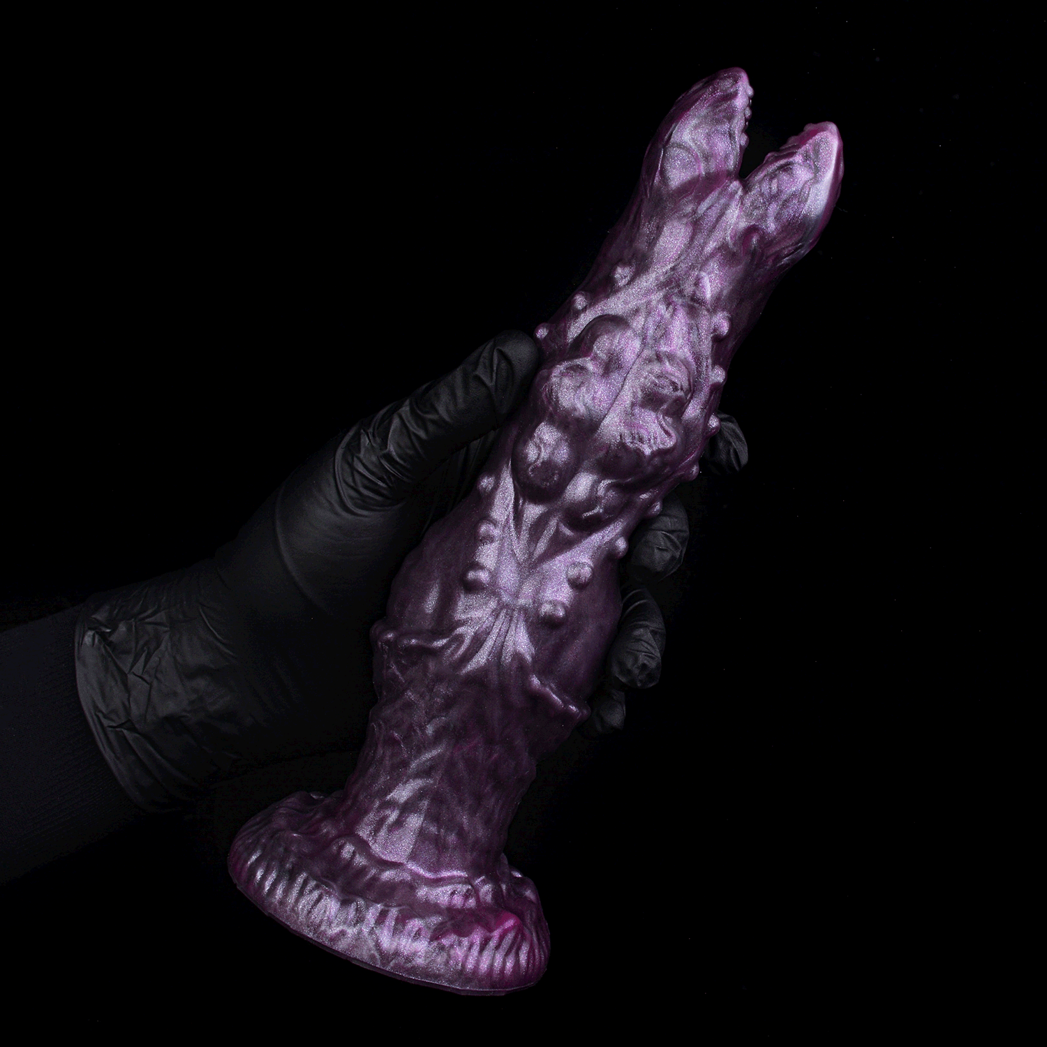 Domlust Fantasy Alien Ovipositor Dildo – Platinum Silicone Creature Cock Oviposition Hands-Free Suction Cup Sex Toy