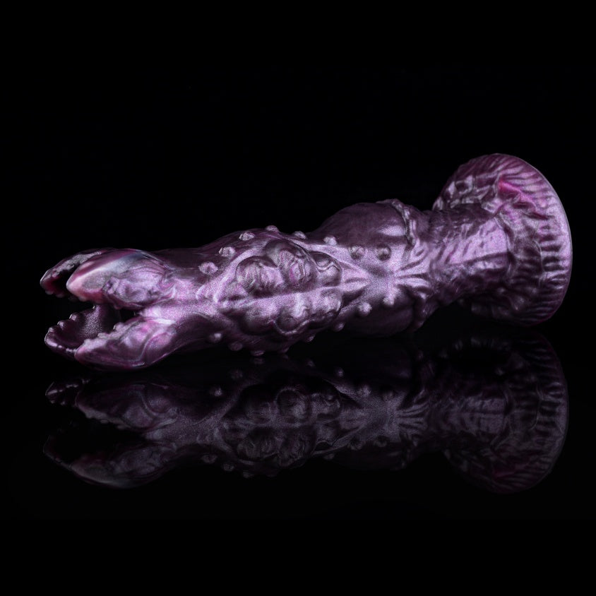 Domlust Fantasy Alien Ovipositor Dildo – Platinum Silicone Creature Cock Oviposition Hands-Free Suction Cup Sex Toy