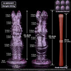 Domlust Fantasy Alien Ovipositor Dildo – Platinum Silicone Creature Cock Oviposition Hands-Free Suction Cup Sex Toy