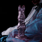 Domlust Fantasy Alien Ovipositor Dildo – Platinum Silicone Creature Cock Oviposition Hands-Free Suction Cup Sex Toy