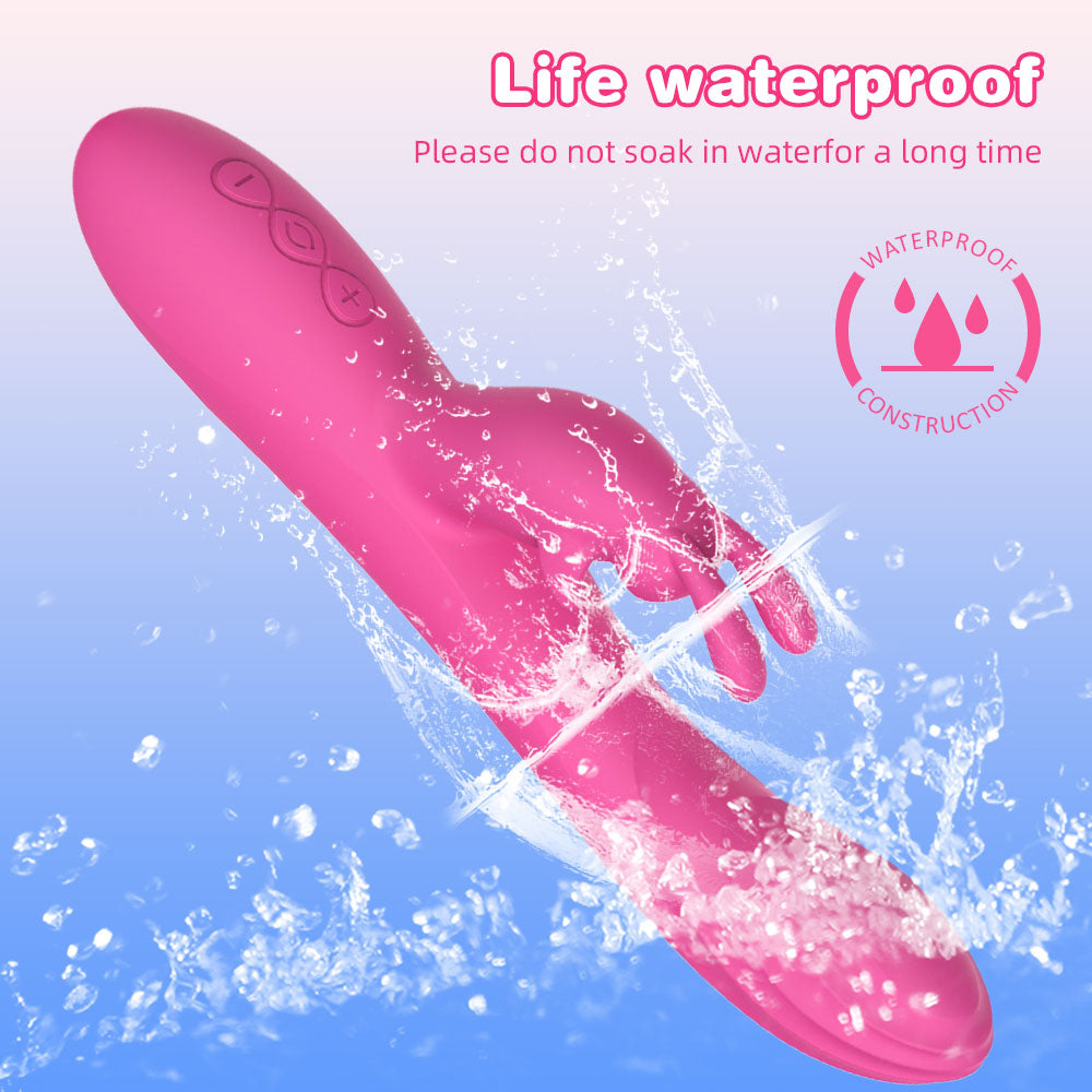 Rabbit Clit Clamps G Spot Vibrator - Vibrating Anal Dildo Female Sex Toy
