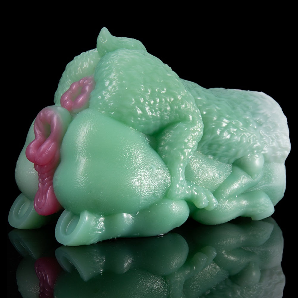 Stimulating Fantasy Alien Pocket Pussy - Dual-Channel Silicone Sex Toys for Men