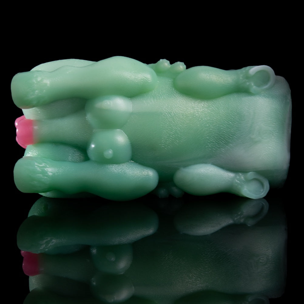 Stimulating Fantasy Alien Pocket Pussy - Dual-Channel Silicone Sex Toys for Men
