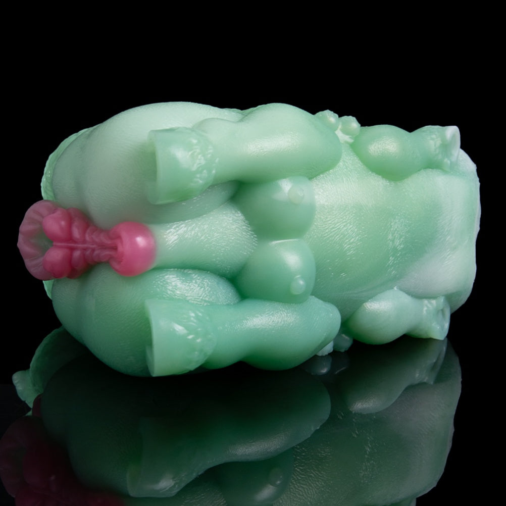 Stimulating Fantasy Alien Pocket Pussy - Dual-Channel Silicone Sex Toys for Men