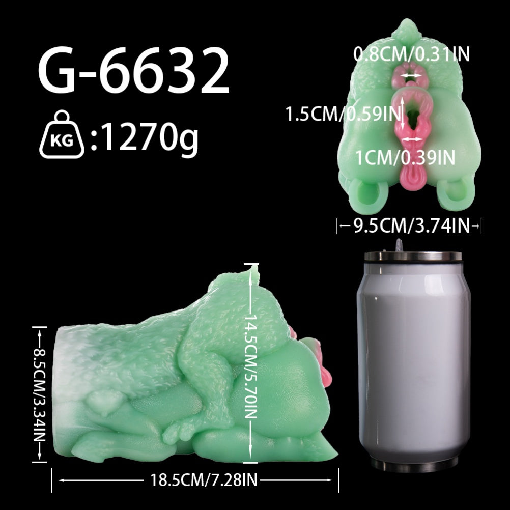 Stimulating Fantasy Alien Pocket Pussy - Dual-Channel Silicone Sex Toys for Men