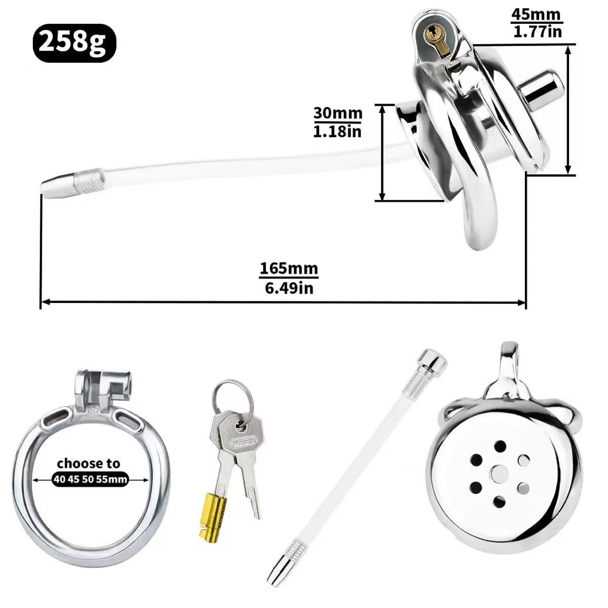 Flat Metal Male Chastity Cage – Inverted 2.0 Design