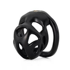 Men’s Openwork Resin Chastity Cage 33mm – Breathable Lightweight Male Locking Device with 4 Rings & Dual Locks