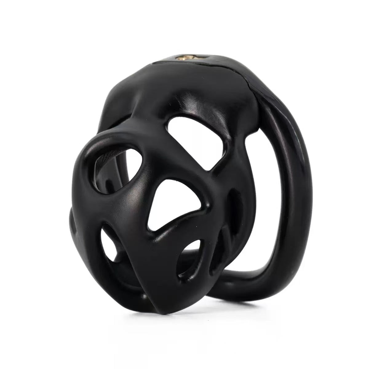 Men’s Openwork Resin Chastity Cage 33mm – Breathable Lightweight Male Locking Device with 4 Rings & Dual Locks