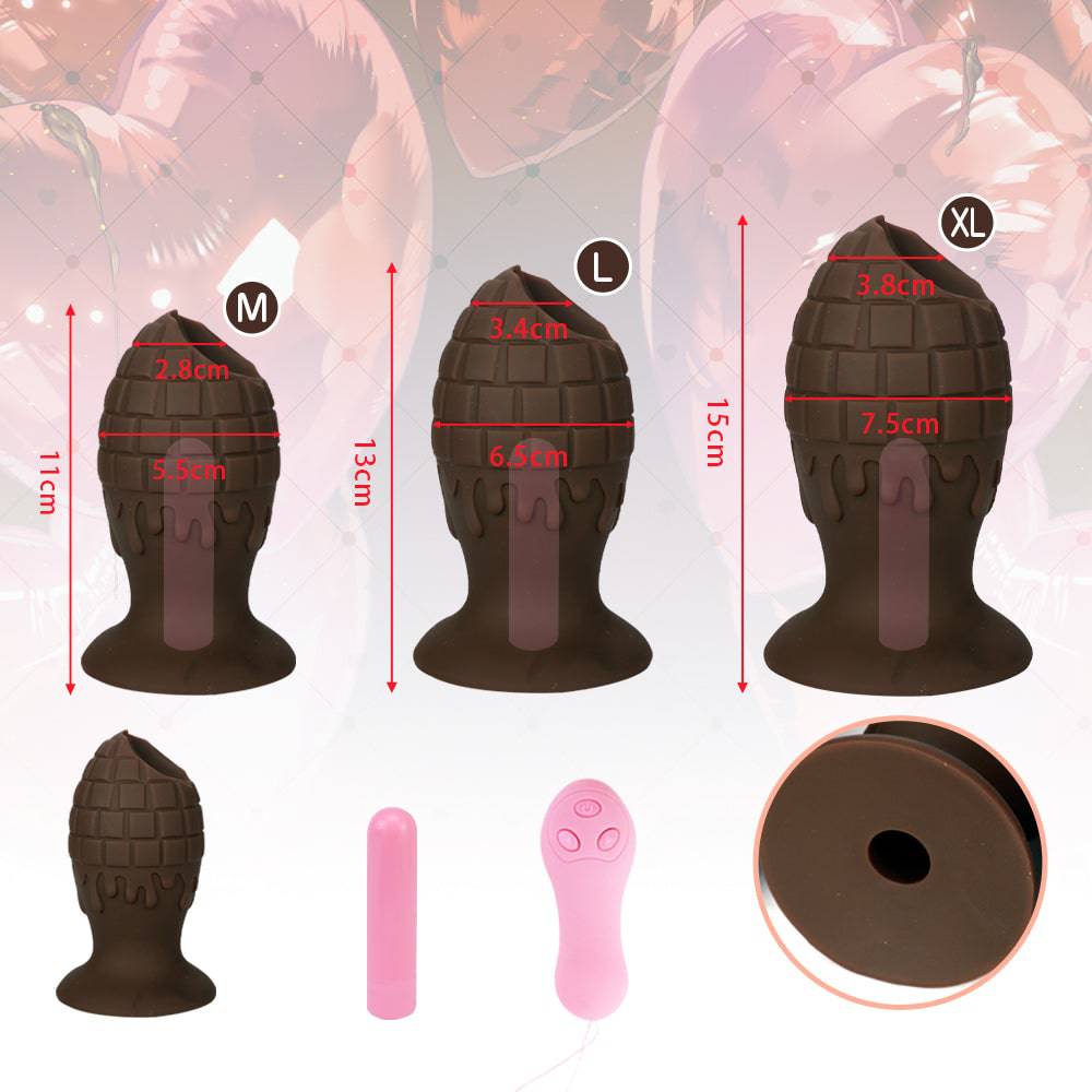 Chocolate 5 Inch Anal Small Vibrating Dildo - Tarisss Sex Toy Store