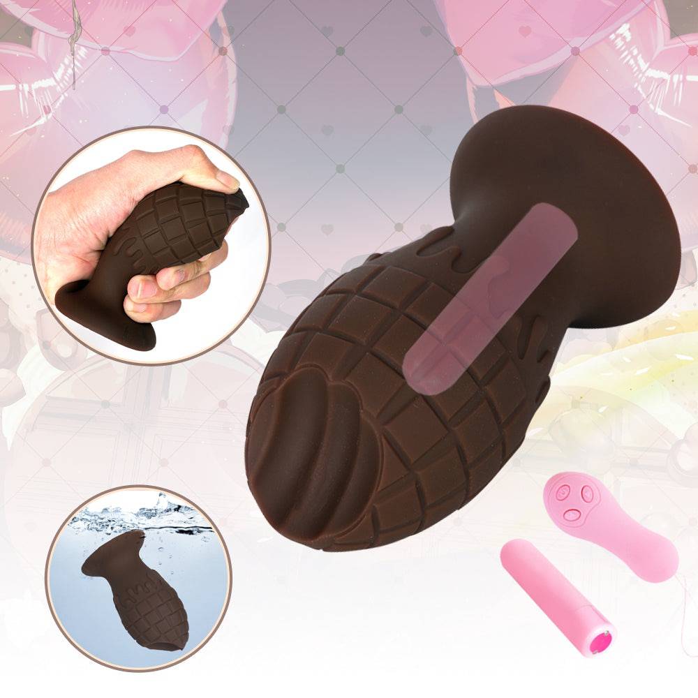 Chocolate 5 Inch Anal Small Vibrating Dildo - Tarisss Sex Toy Store