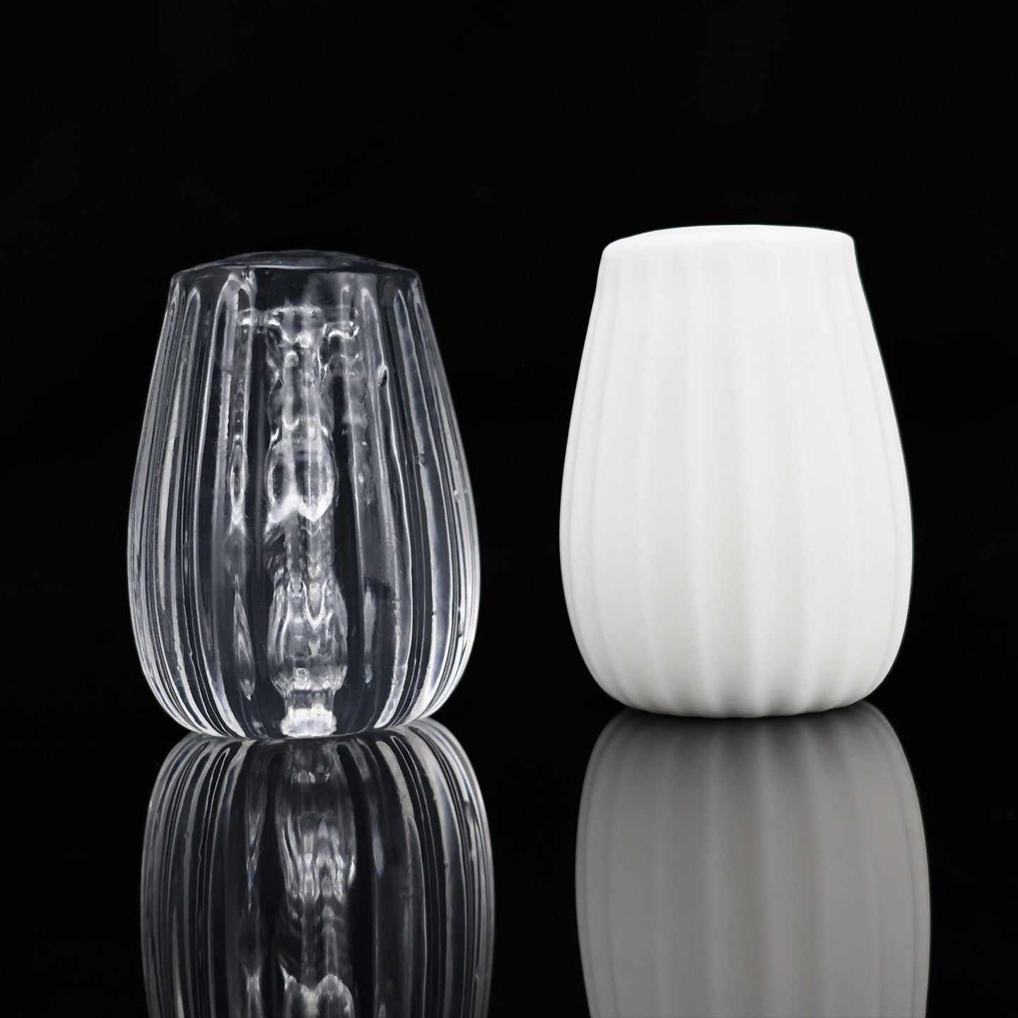 Clear & Milky White Soft Silicone Masturbator Cup - Tarisss Sex Toy Store
