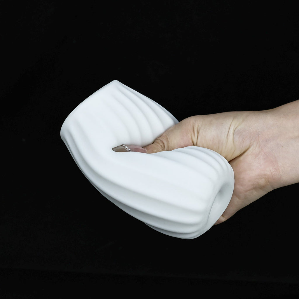 Clear & Milky White Soft Silicone Masturbator Cup - Tarisss Sex Toy Store
