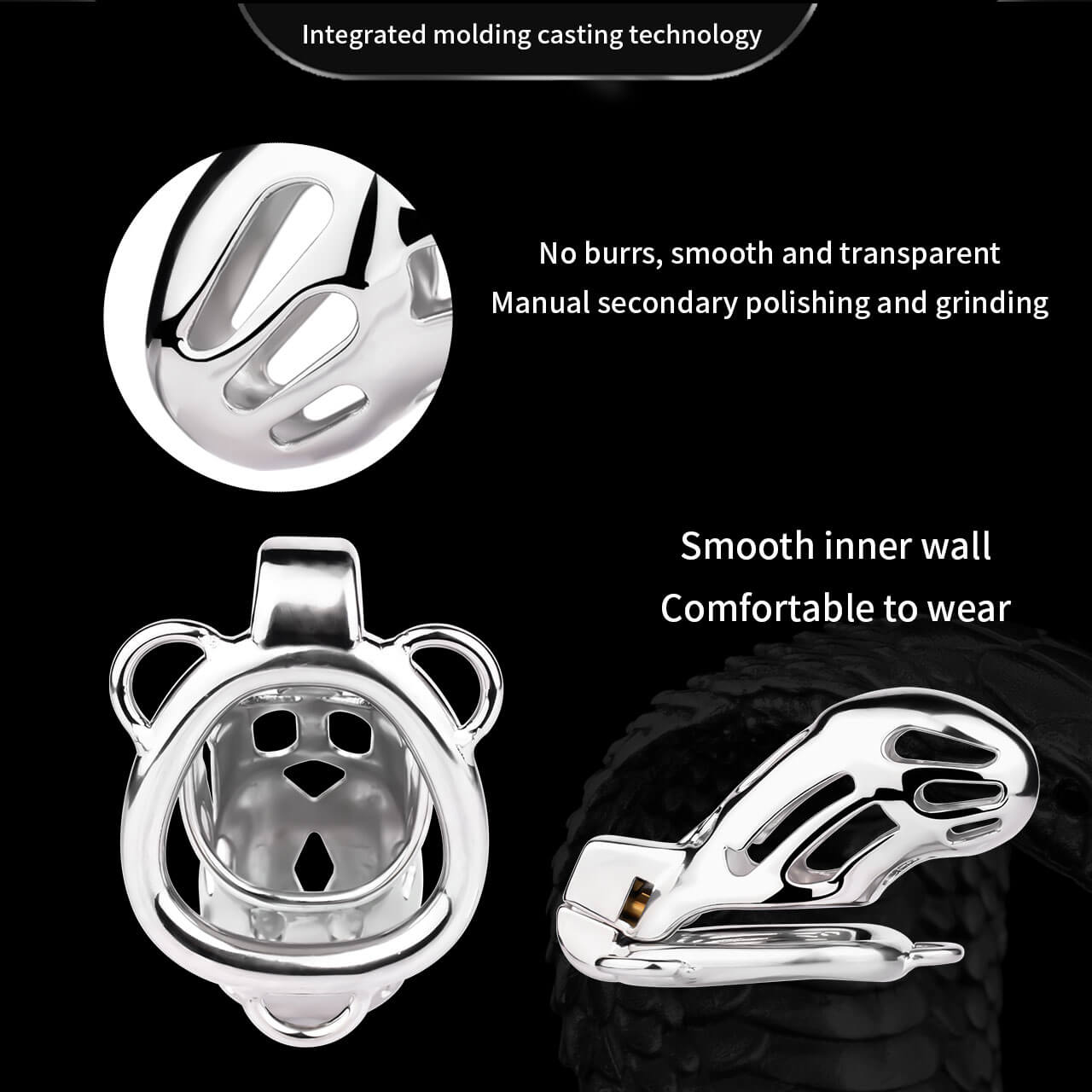 Cobra Metal Long Male Chastity Cage - Tarisss Sex Toy Store