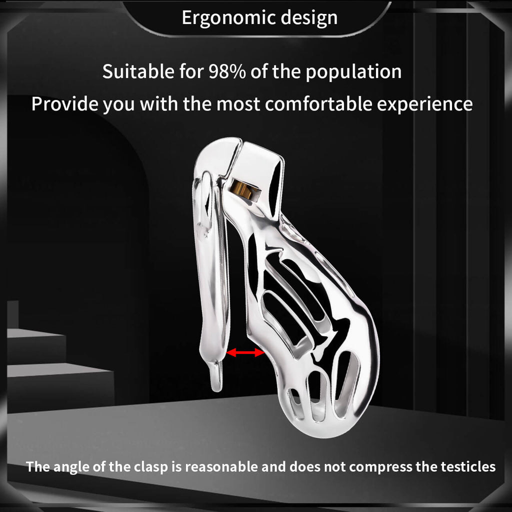 Cobra Metal Long Male Chastity Cage - Tarisss Sex Toy Store
