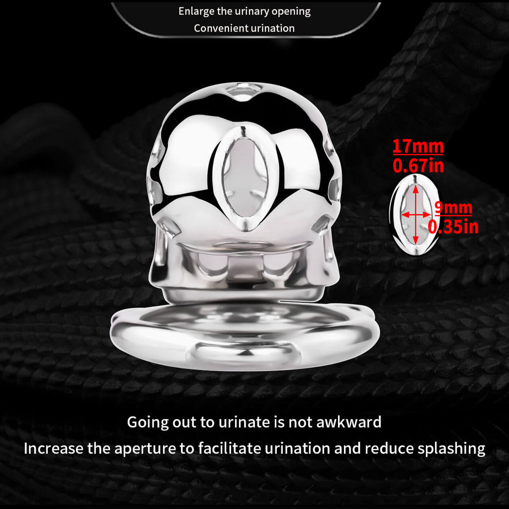 Cobra Metal Long Male Chastity Cage - Tarisss Sex Toy Store