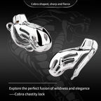Cobra Metal Long Male Chastity Cage - Tarisss Sex Toy Store