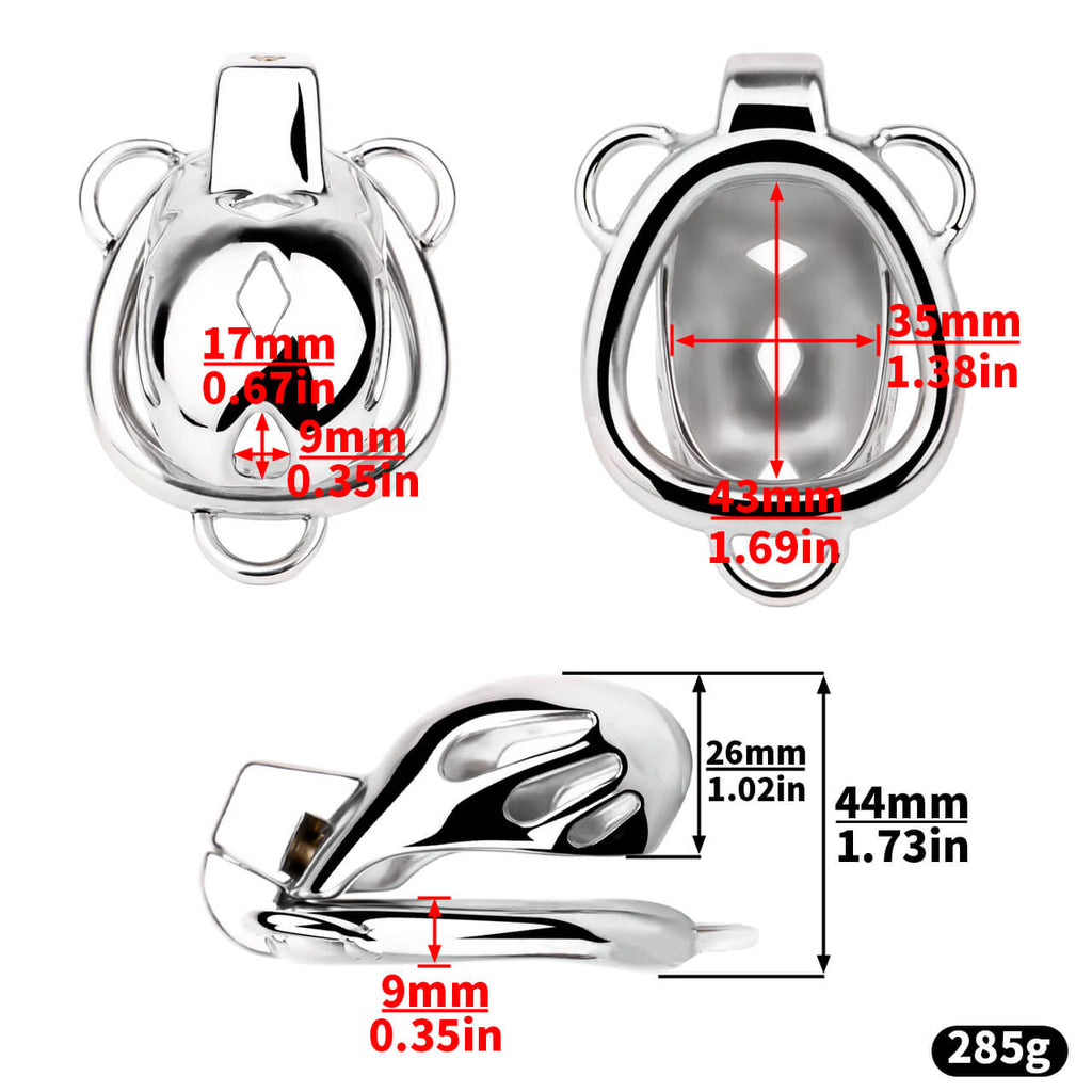 Cobra Metal Short Male Chastity Cage - Tarisss Sex Toy Store