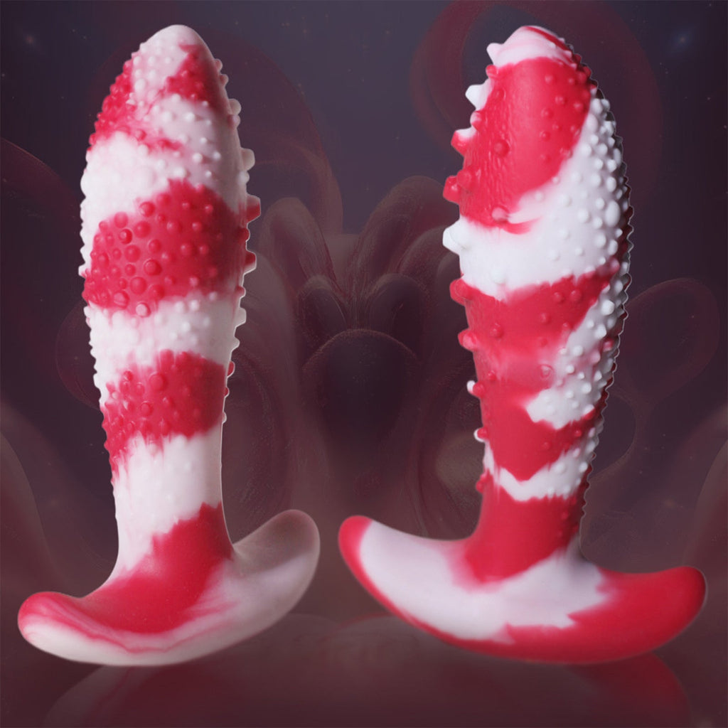 Color - Changing Soft Liquid Silicone Textured Anal Plug with Anchor Base - Tarisss Sex Toy Store