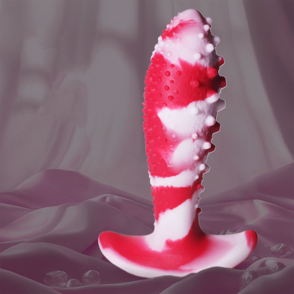 Color - Changing Soft Liquid Silicone Textured Anal Plug with Anchor Base - Tarisss Sex Toy Store