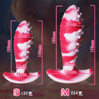 Color - Changing Soft Liquid Silicone Textured Anal Plug with Anchor Base - Tarisss Sex Toy Store