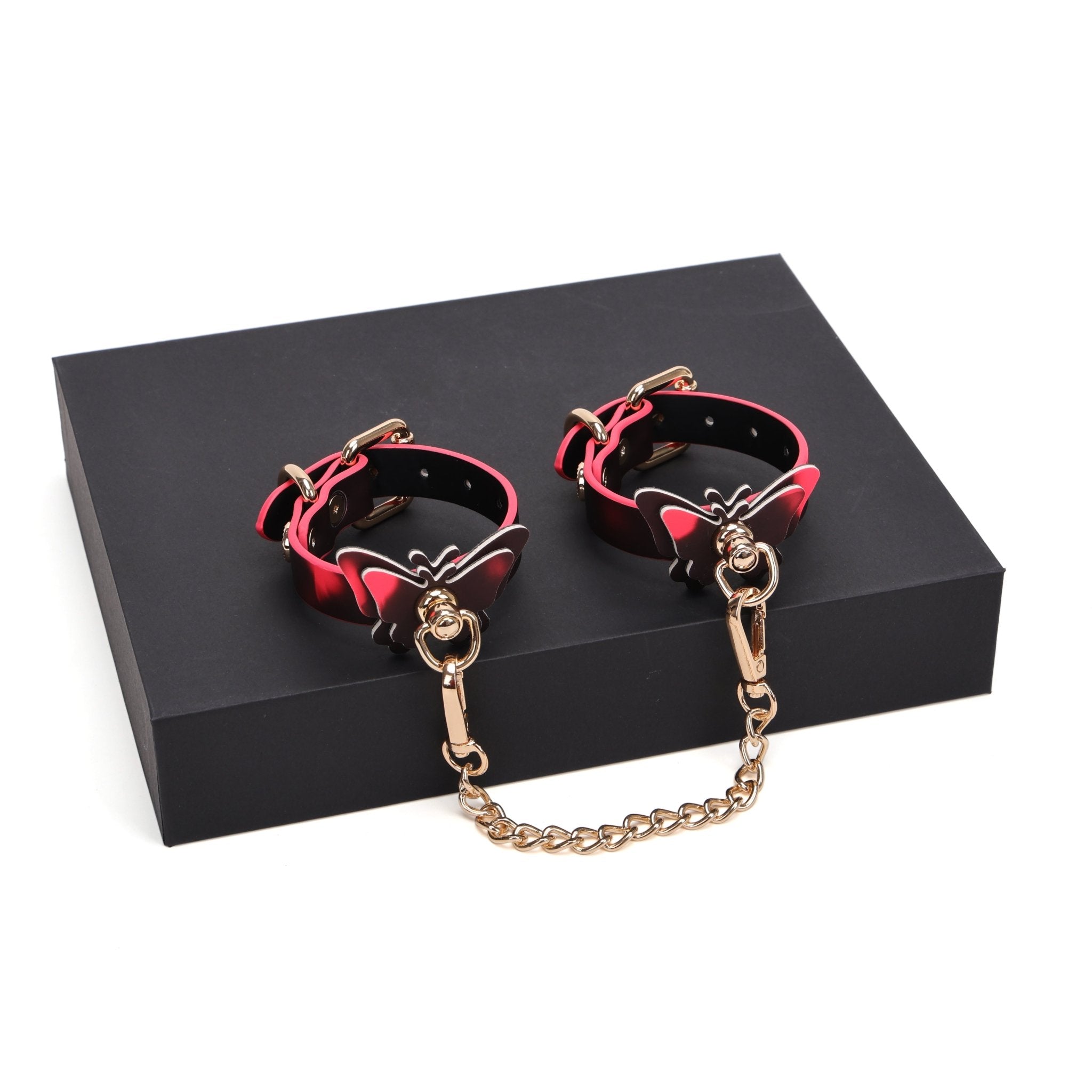 Color - Changing Thermal Butterfly Wrist Cuff with Chain - Tarisss Sex Toy Store