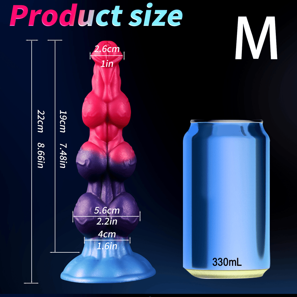 Color - Fade Textured Silicone Dildo with Suction Cup Base - Tarisss Sex Toy Store