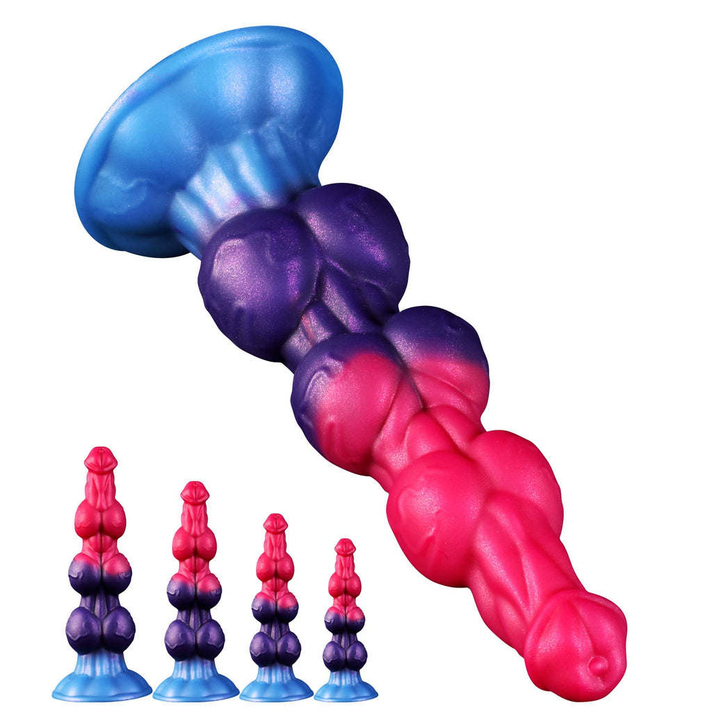 Color - Fade Textured Silicone Dildo with Suction Cup Base - Tarisss Sex Toy Store
