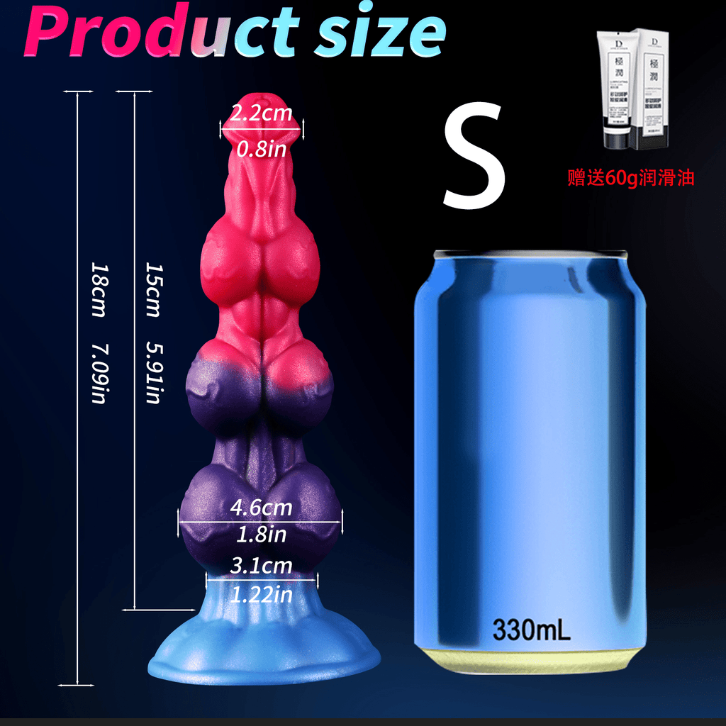 Color - Fade Textured Silicone Dildo with Suction Cup Base - Tarisss Sex Toy Store