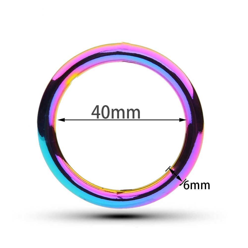 Colorful Metal Cock Ring - Tarisss Sex Toy Store