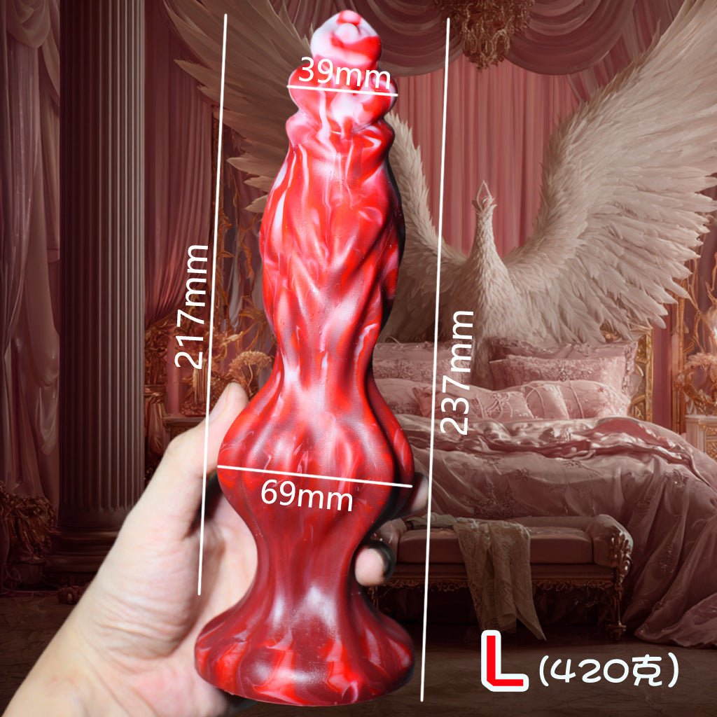 Crimson Lust Sculpted Silicone Plug - Tarisss Sex Toy Store