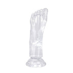Crystal Series Realistic Foot Fantasy Dildo - Ultra - Clear TPE Anal Probe - Tarisss Sex Toy Store