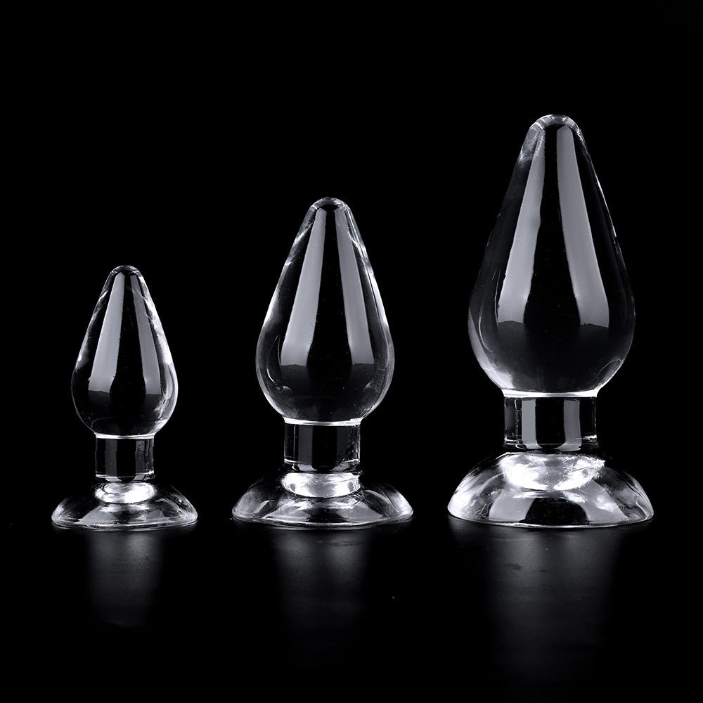 Crystal Series Silicone Anal Trainer Kit - 3 - Piece Graduated Plug Set - Tarisss Sex Toy Store