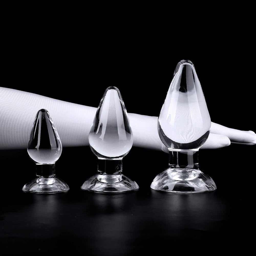 Crystal Series Silicone Anal Trainer Kit - 3 - Piece Graduated Plug Set - Tarisss Sex Toy Store