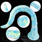 Curved Tentacle - Style Textured Silicone Dildo with Suction Cup Base - Tarisss Sex Toy Store