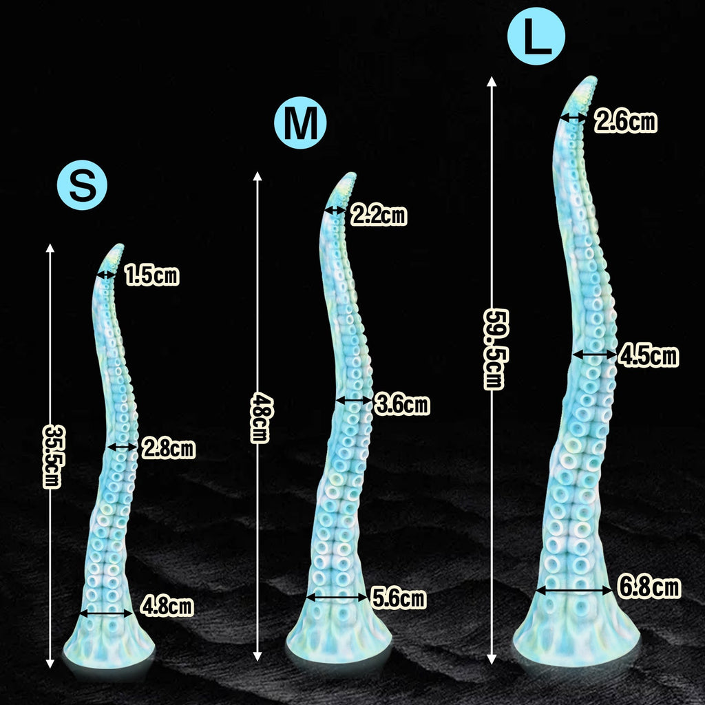 Curved Tentacle - Style Textured Silicone Dildo with Suction Cup Base - Tarisss Sex Toy Store