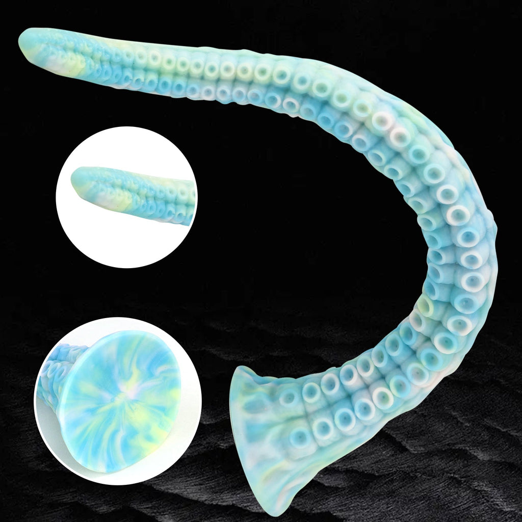 Curved Tentacle - Style Textured Silicone Dildo with Suction Cup Base - Tarisss Sex Toy Store