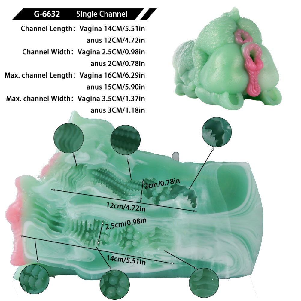 Domlust Alien Fantasy Silicone Sex Doll - Vilis & Xilila Dual-Channel Buttokcs Male Stroker
