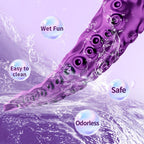 Purple Fantasy Octopus Tentacle Dildo - 360° Rotating G-Spot Vibrator for Intense Vaginal Massage