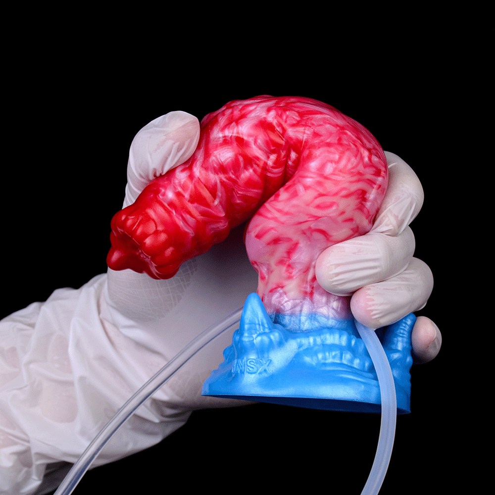 Ejaculating Dog Dildo Anal Butt Plug - Inflatable Anal Dildos Silicone Vaginal Masturbation Sex Toys