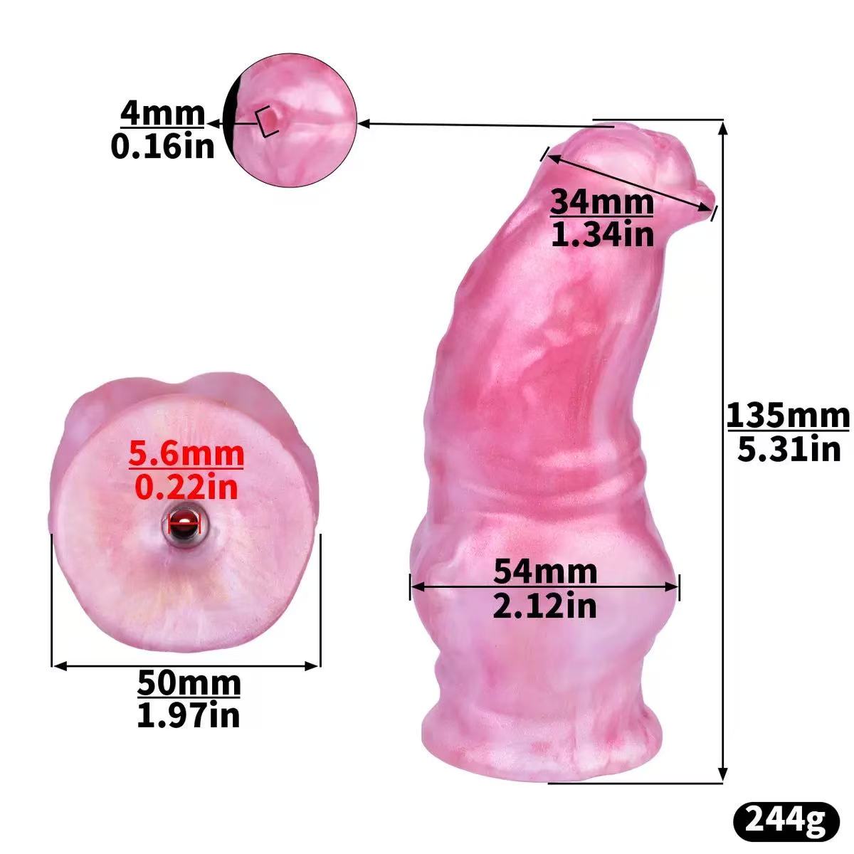 Fantasy Chastity Silicone Head – M6 Base Compatible Attachment