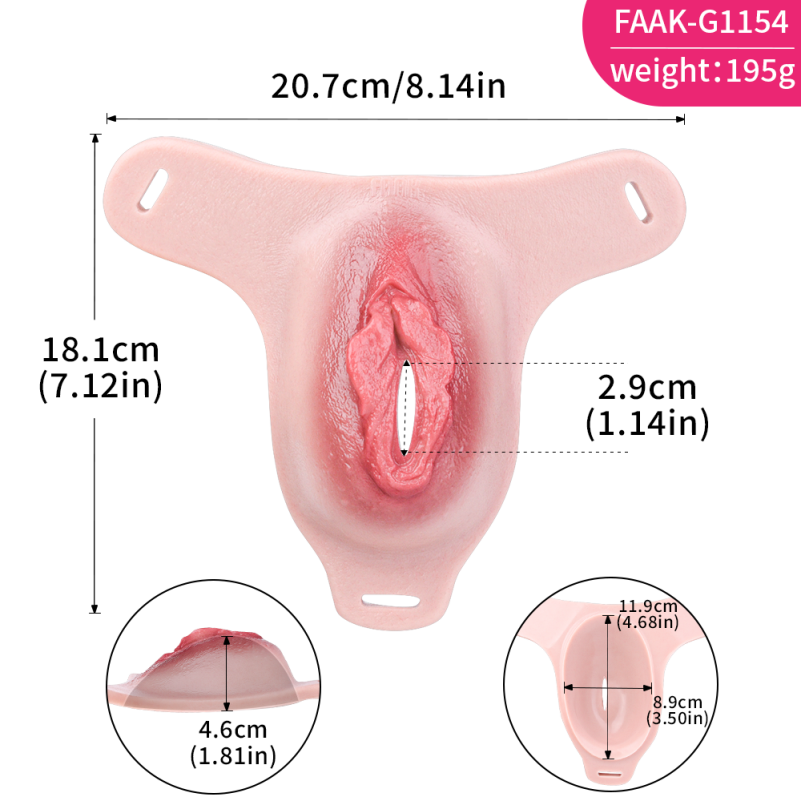 Realistic Wearable Fake Vagina Patch – Life Size Silicone Pussy Panty Sex Toys for Men Gay