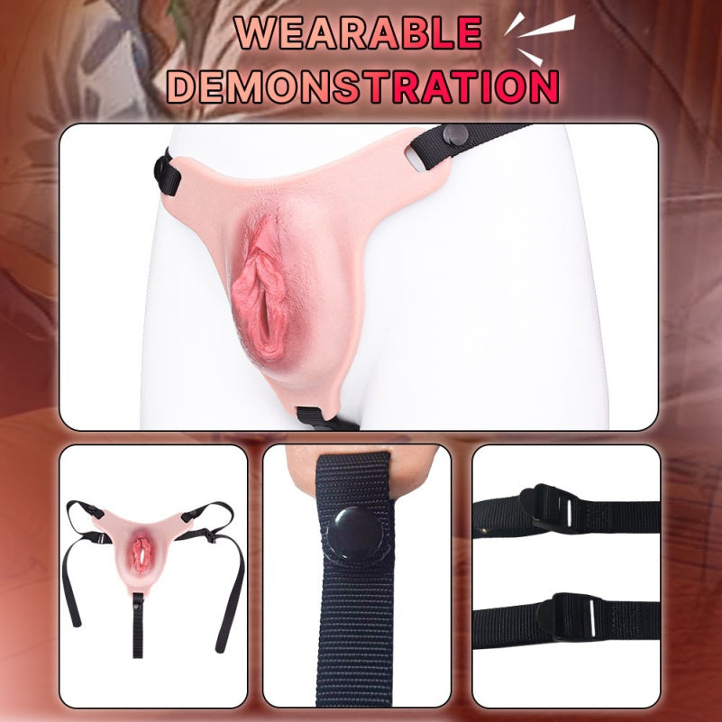 Realistic Wearable Fake Vagina Patch – Life Size Silicone Pussy Panty Sex Toys for Men Gay