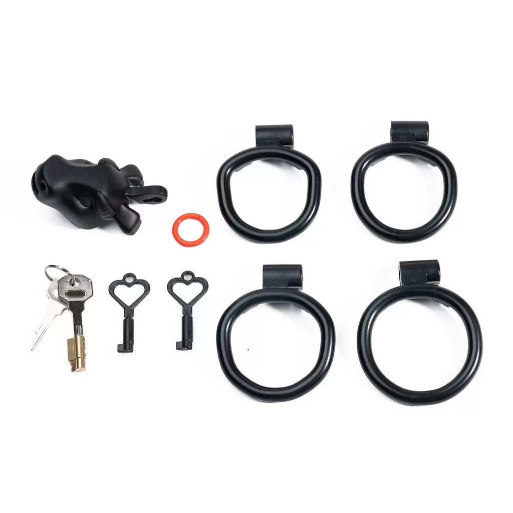 Red Bull Head Male Chastity Cage | Detachable Nose Ring & Leash-Compatible BDSM Device
