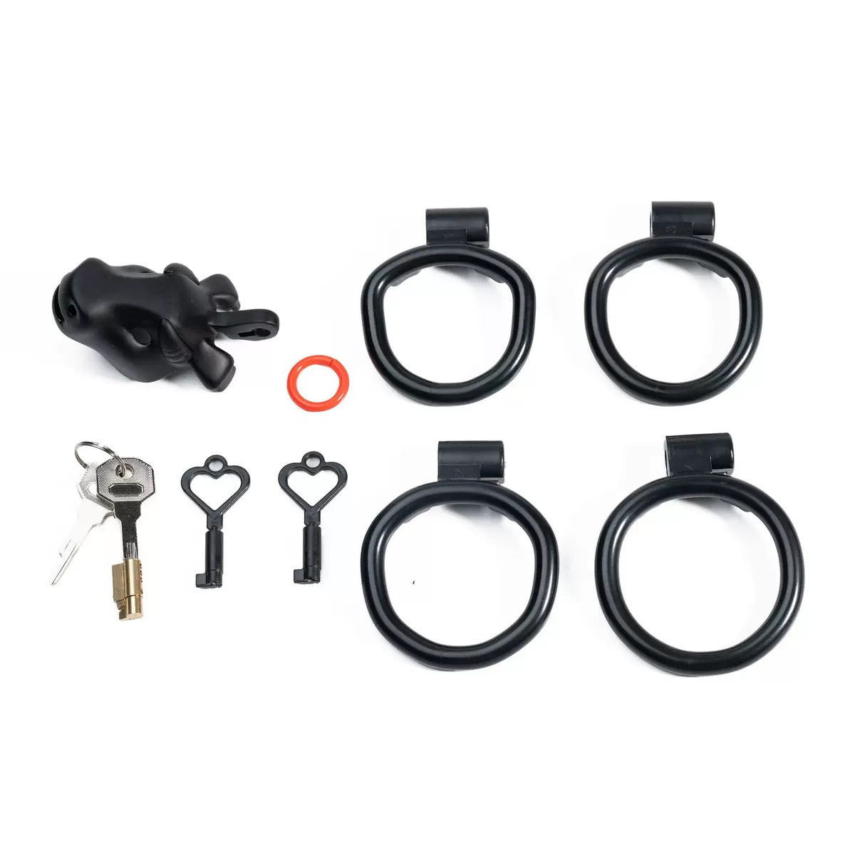 Red Bull Head Male Chastity Cage | Detachable Nose Ring & Leash-Compatible BDSM Device