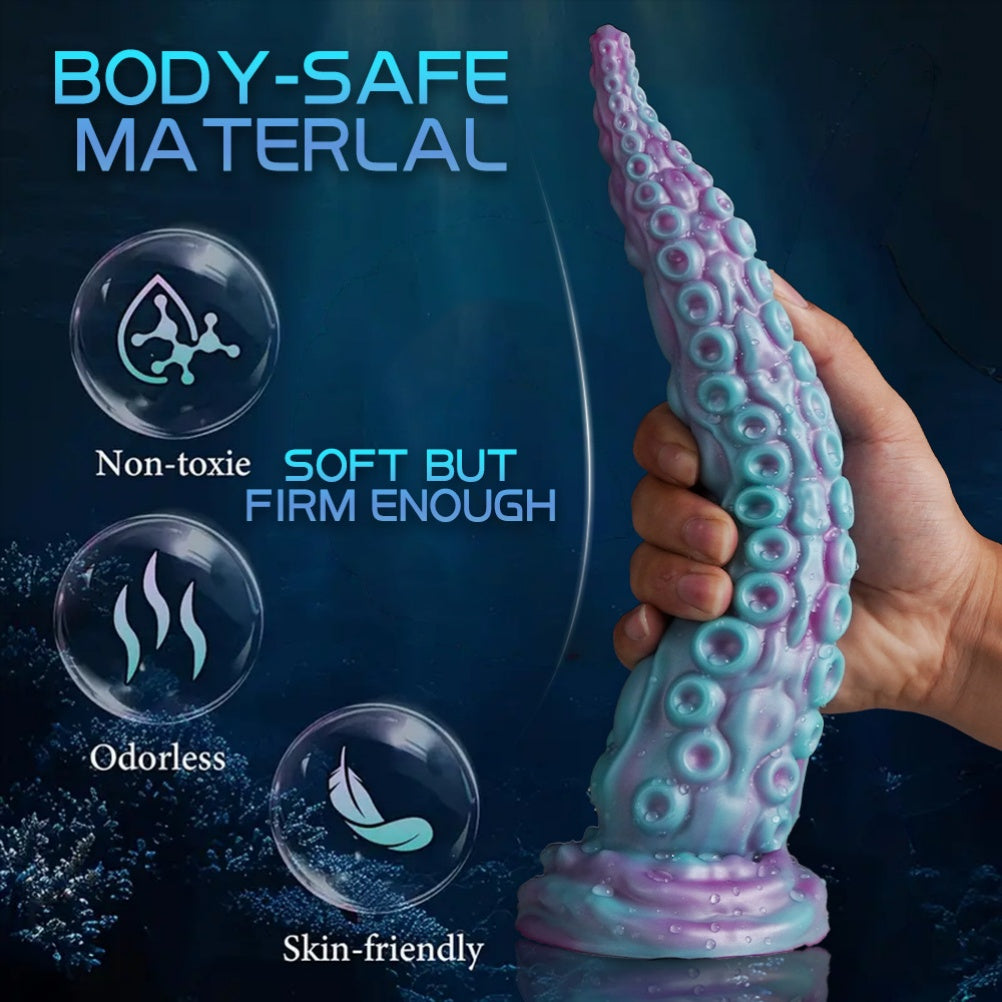 Domlust Tentacle Dildo – Platinum Silicone Octopus Fantasy Dildo with Suction Cup | G-Spot & Beginner-Friendly