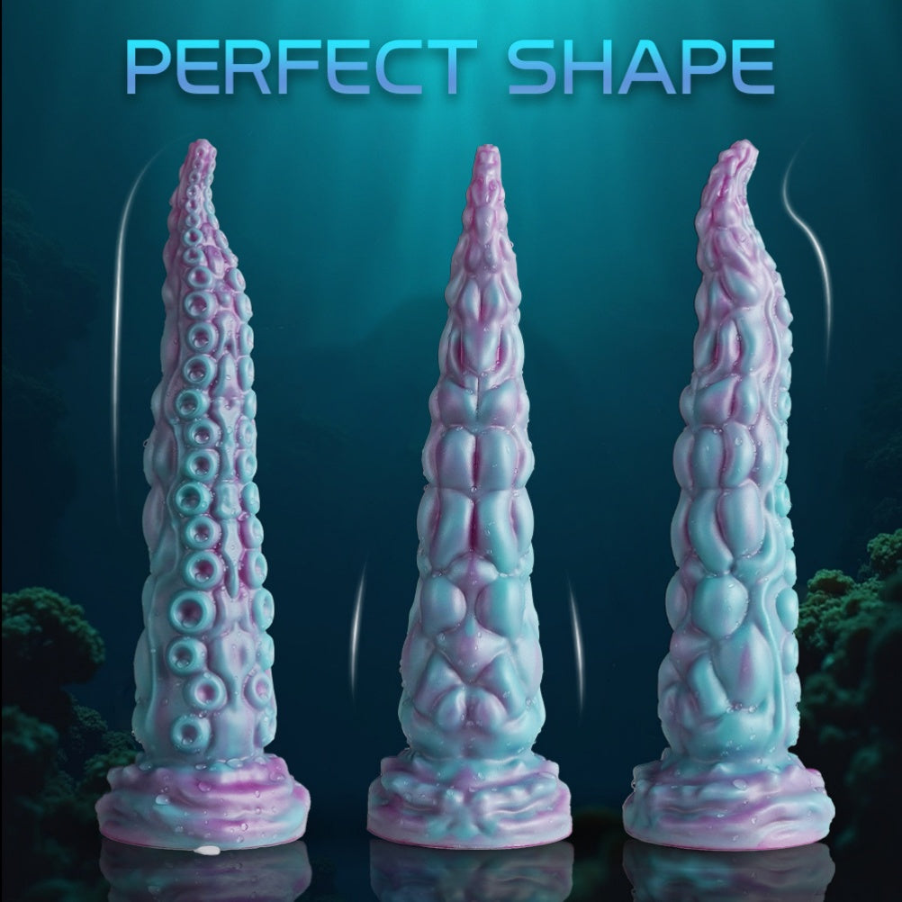 Domlust Tentacle Dildo – Platinum Silicone Octopus Fantasy Dildo with Suction Cup | G-Spot & Beginner-Friendly