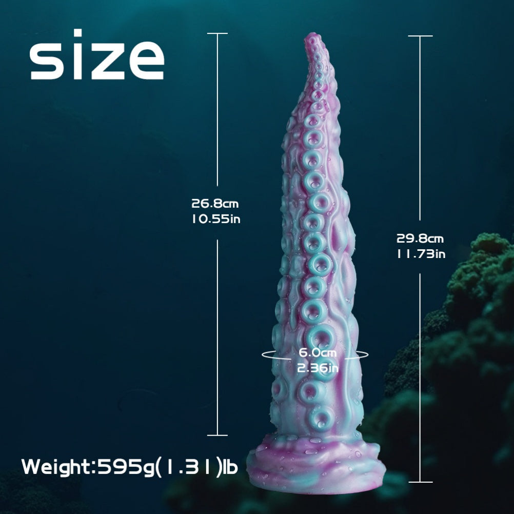 Domlust Tentacle Dildo – Platinum Silicone Octopus Fantasy Dildo with Suction Cup | G-Spot & Beginner-Friendly